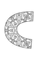 Alfabet mandala kleurplaat 3